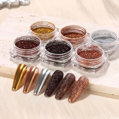 Chrome Nail Powder Metallic Mirror Effect Pigment Dust