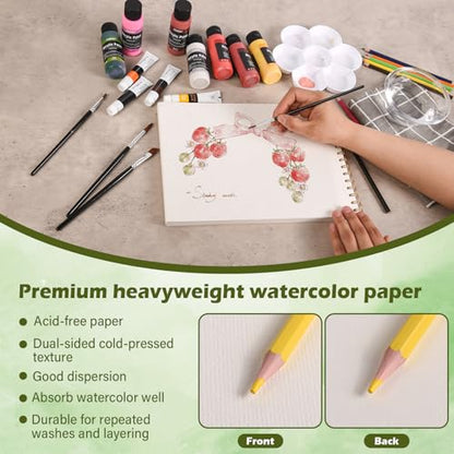 Watercolor Paper Pad 3.5x5.5 Inch (30 Count)
