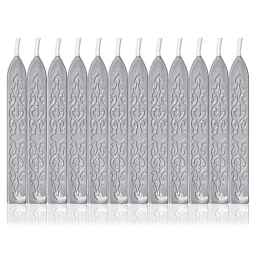 12Pcs Sealing Wax Sticks with Wicks for Wax Seal Stamp (12 Count)