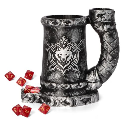 Dice Tower Mug Dice Rolling Tower with 7 PCS Dice Set