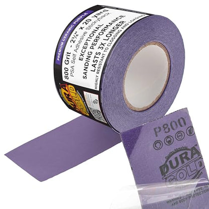 Premium 800 Grit PSA Purple Film Ceramic Longboard Sandpaper (60 Foot)