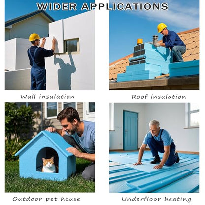 Blue 5 Pack 12x7.5x1.5 inch Foam Sheets 1.5 Inch Thick