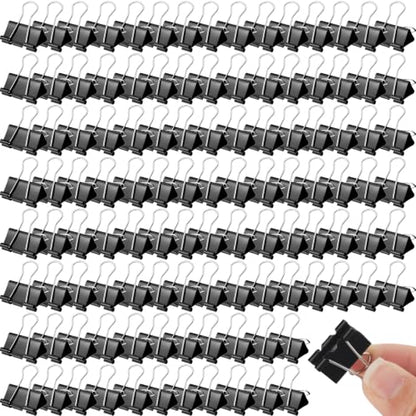 1000 Pcs Binder Clips Bulk Black Metal Clip (1000 Count)