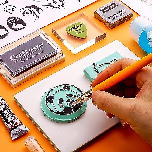 16 Pack 4" x 6" Rubber Stamp Carving Blocks (16 Count)