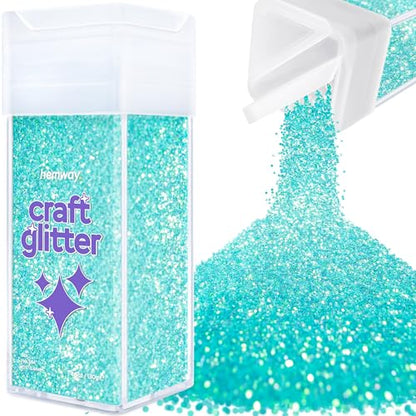 Craft Glitter Shaker Fluorescent Blue 130g Fine (4.6 Ounce)