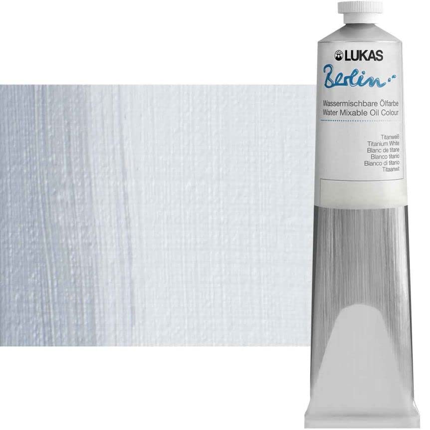 Berlin Pro Artists Water Mixable Oil Paint 200 ml Tube Titanium White