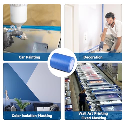 Wide Blue Painters Tape 4 Inch x 55 Yards Masking Tape (165 Foot)