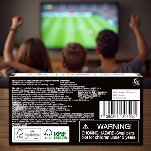 Soccer Fast Paced Card Game for Kids and Adults