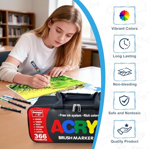 366 Acrylic Paint Markers (366 Count)