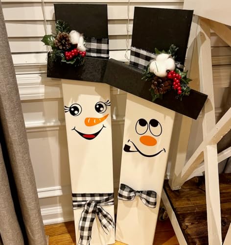 Snowman Face Stencils Reusable Christmas Stencils for Crafts (18 Count)