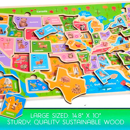 USA Map Wooden Puzzle