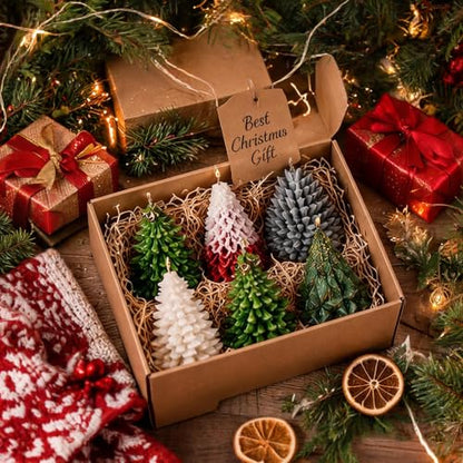 6 PCS 3D Christmas Tree Pinecone Silicone Molds