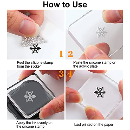 9 Sheets Different Style Winter Christmas Clear Stamps Silicone Transparent Stamps for Card Making Decoration and DIY Scrapbooking