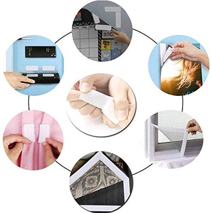 Removable Hook and Loop Tape with Adhesive 16.5ft