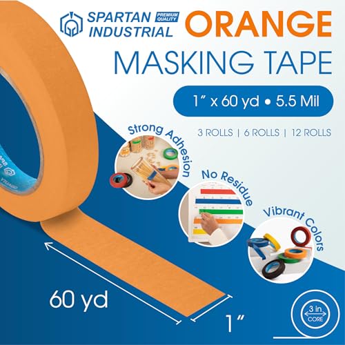 1" X 60 yd Orange Masking Tape