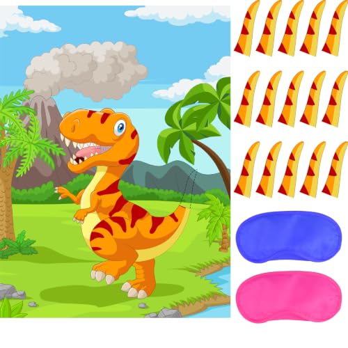 Pin The Tail Dinosaur Party Game Birthday Party Supplies Pin Game