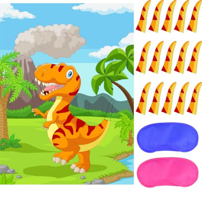 Pin The Tail Dinosaur Party Game Birthday Party Supplies Pin Game