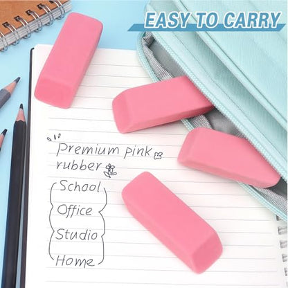 12 Pack Pink Erasers (12 Count)