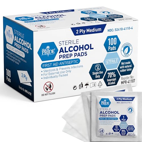 Sterile Alcohol Prep Pads (100 Count)