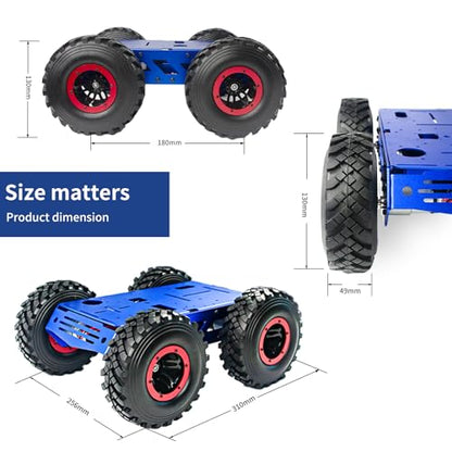 Smart Robot Chassis 130mm Wheels 4WD car Chassis 4