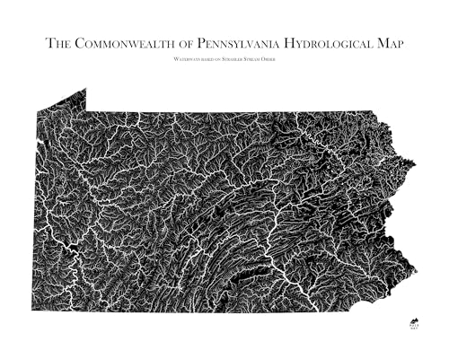 Hydrological River Map of Pennsylvania