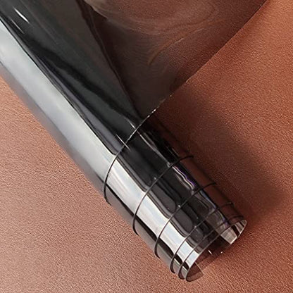 HYANG Grey Transparent PVC Super Clear Holographic Vinyl Faux Leather Sheets 1 Roll 12" x 47"