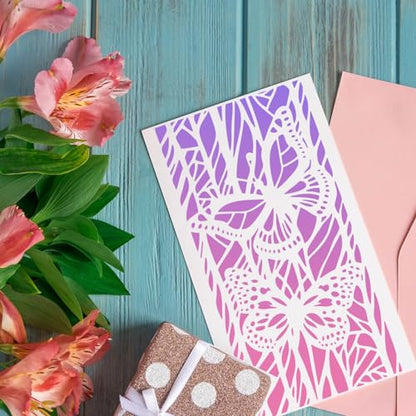 Stencils for Crafts Reusable Art Stencils for Painting 8"x4" (18 Count)