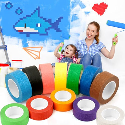 12PCS Colored Masking Tape (12 Count)