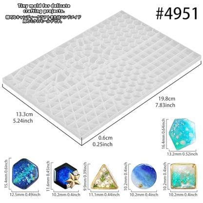 Cabochon Resin Mold Pack of 2 Mosaic Tile Epoxy Casting Jewelry Making (2 Count)
