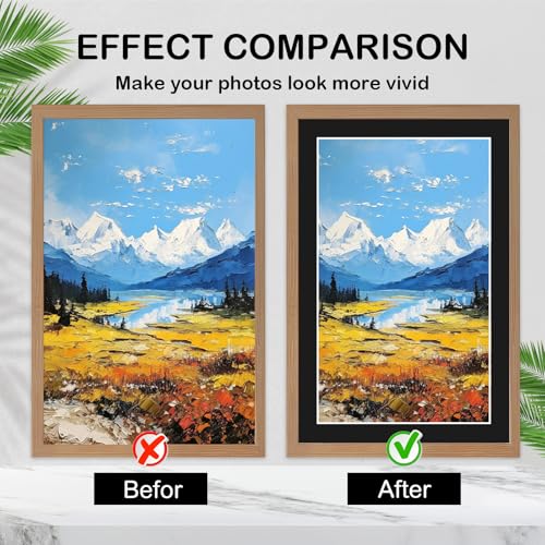 15 Pack 11x17 Black Picture Mats for 9x15 Photos (15 Count)
