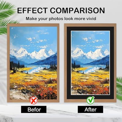 15 Pack 11x17 Black Picture Mats for 9x15 Photos (15 Count)