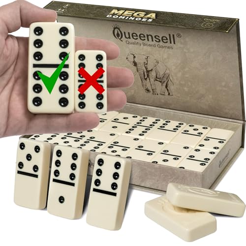 Mega Large 3" Dominoes Set for Adults and Kids