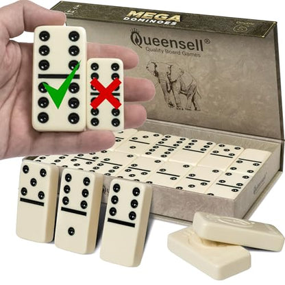 Mega Large 3" Dominoes Set for Adults and Kids