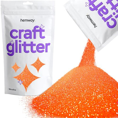 Craft Glitter Fluorescent Peach 100g Microfine Glitter (3.5 Ounce)