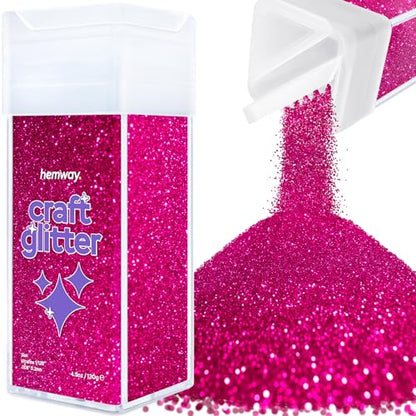 Craft Glitter Shaker Dark Rose Pink 130g Ultrafine (4.5 Ounce)