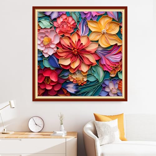 Cross Stitch Stamped Full Embroidery Kits DIY 11CT Cotton Thread Printed DIY Needlepoint Kits Craft Needlework Set Cross