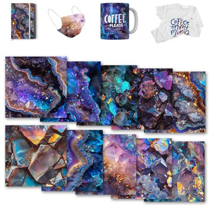 Crystal Sublimation Ink Sheets Marble Sublimation Transfer Sheets for Heat Press Machine
