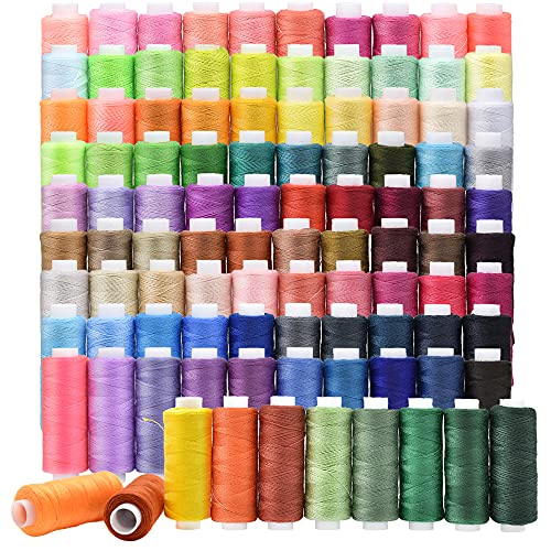 Sewing Thread 100 Colors Sewing Machine and Hand Stitching Polyester for Hand Stitching