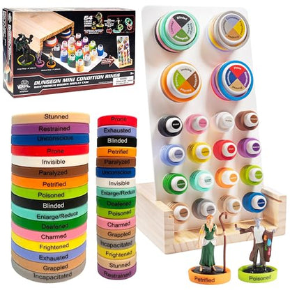 Deluxe Condition Rings with Wooden Case (64 Count)