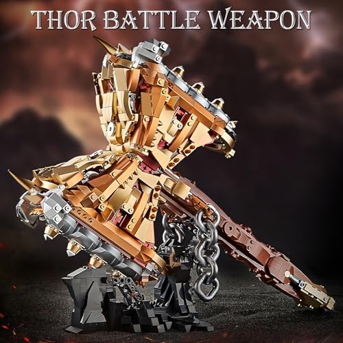 Thor Battle Hammer Building Blocks Set for Adults (1388 Count)