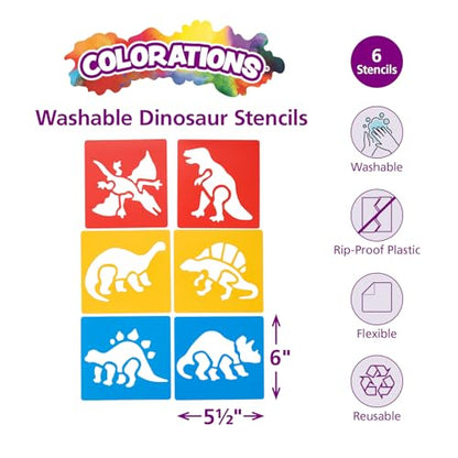 Washable Plastic Dinosaur Stencils