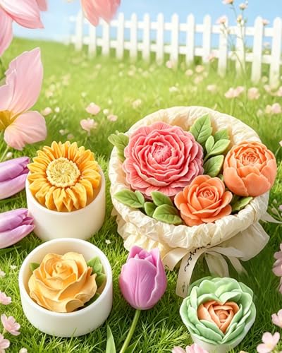 9 PCS Flower Candle Silicone Mold (9 Count)