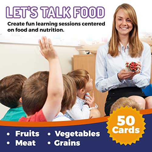 50 Food Double Sided Educational Learning Picture Flash Cards