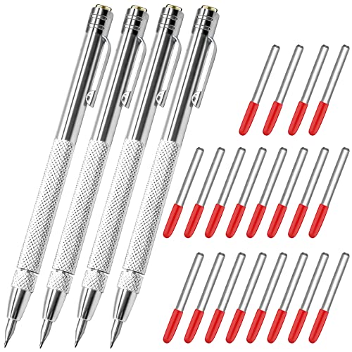 4 Pcs Tungsten Carbide Etching Tool with 20 Replacement Tips (4 Count)