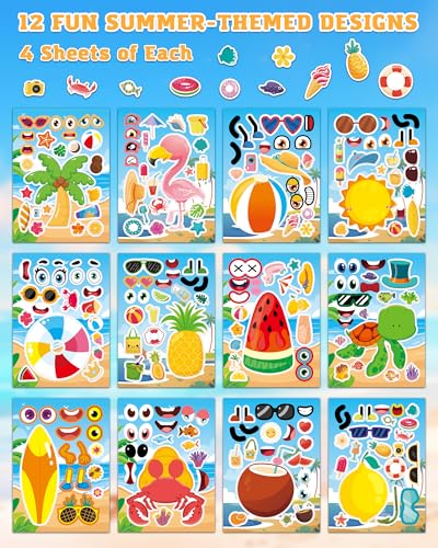 48 Sheets Summer Fun Make (48 Count)