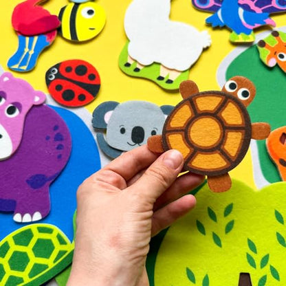 Zoo Felt Board for Toddlers 51 Pcs (51 Count)
