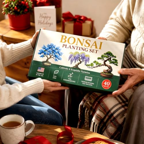 8 Pack Bonsai Tree Kit with Complete Tools (40 Count)