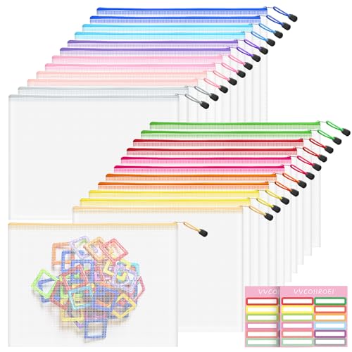 24pcs Mesh Zipper Pouch Bags (9 Count)