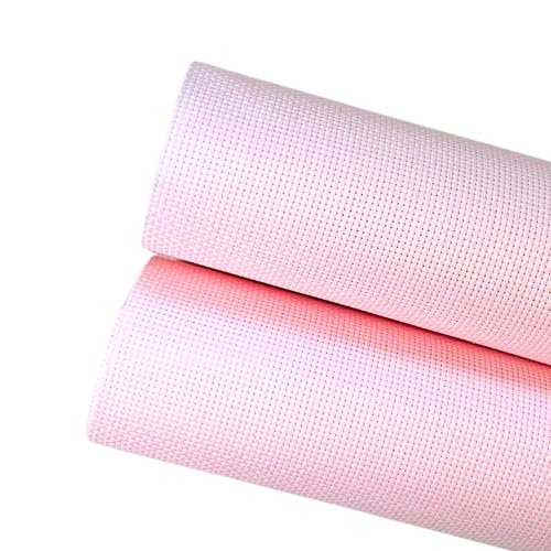 2 Sheets of Pink 11 Count Aida Cloth
