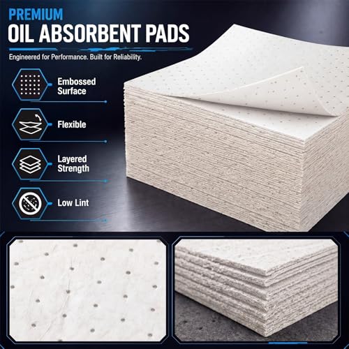 100 Pcs Oil Absorbent Pad for Spill